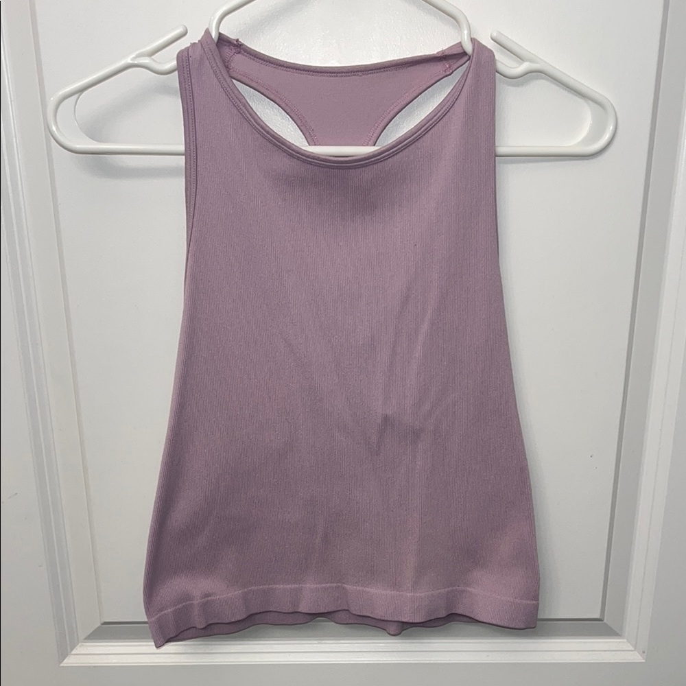 Free People Purple Sleeveless Crop Athletic Tank Top